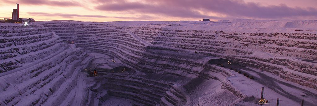 Boliden Aitik winter landscape